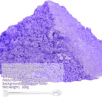 Mica Powder, 200g/7.30oz Large Jar, Soft Magic Violet Mica Powder Pigment - Image 2