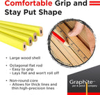 GRAPHITE Hard Lead Carpenter Pencil #2 Lumber Pencil Pack of 12 PCS - Image 6
