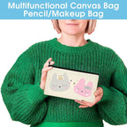 PEASUG Canvas Pencil Pouch, 12 Pack Blank Canvas Zipper Pouch Makeup Bag Bulk - Image 7