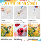 Hummingbird Paint by Numbers for Adult, Hummingbird Paint by Numbers Kit for - Image 9