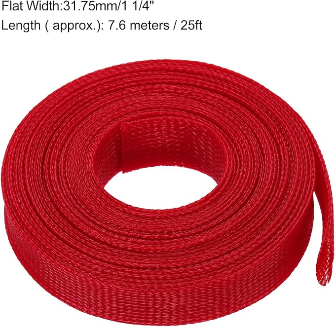 uxcell Expandable Sleeving, 1 1/4-inch 25ft Cable Sleeve - Image 3
