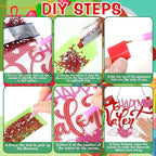 Cinnvoice 12 Pcs Summer Seasonal Diamond Art Hanging Ornament Kit - Image 4