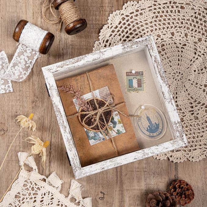 8x8 Shadow Box Frame with Soft Linen Back - Image 7
