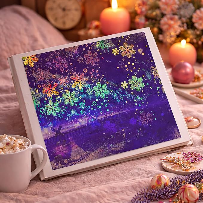 Bleidruck 25 Sheets Snowflake Holographic Clear Sticker Laminate Paper | A4 - Image 6