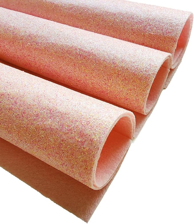 Jtnohx Glitter Felt Fabric, 8 x12 inches Felt Square Glitter - Image 5