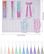 NiArt Silicone Resin Bookmark Mold, 14-Shape DIY Bookmark Making Kit - Image 6