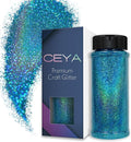 Ceya 3.8oz/ 110g Holographic Ultra Fine Glitter Powder Laser Sky Blue Glitter by CEYA