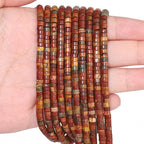 150Pcs 4×2mm Natural Picasso Jasper Spacer Stone Beads by Nitopupu