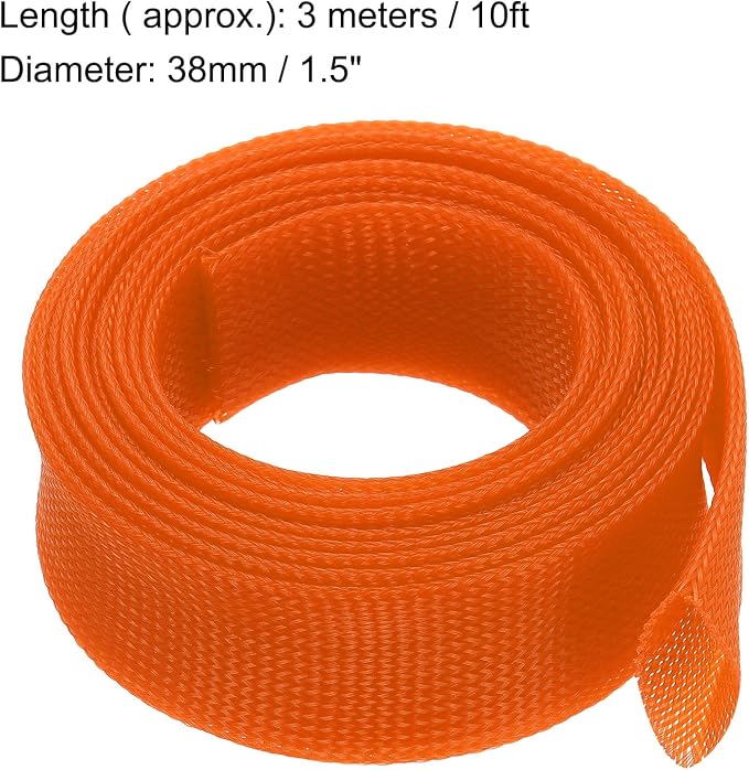 uxcell Expandable Sleeving, 2 3/8-inch 10ft Cable Sleeve - Image 3
