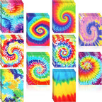 Tenceur 50 Pcs Mini Tie Dye Notepads Pastel Notebooks Small Multicolor Style by Tenceur