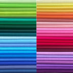 HANPATQUI 200PCS 4 x 4 inch Solid 100% Cotton Fat Quarters Fabric by HANPATQUI
