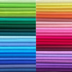 HANPATQUI 50PCS 10 x 10 inch Solid 100% Cotton Fat Quarters Fabric by HANPATQUI