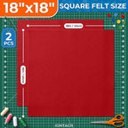 IONTACH 18" X 18" Soft Felt Sheets 1.6mm Thick | Acrylic Felt Fabric Sheets - Image 2