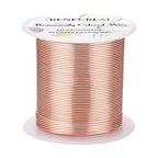 BENECREAT 18 Gauge 32 Yards Jewelry Beading Wire Tarnish Resistant Copper Wire by BENECREAT