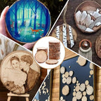 100 Pack Nature Wood Slices for Crafts, 2.4-2.8In Unfinished Natural Wood - Image 5