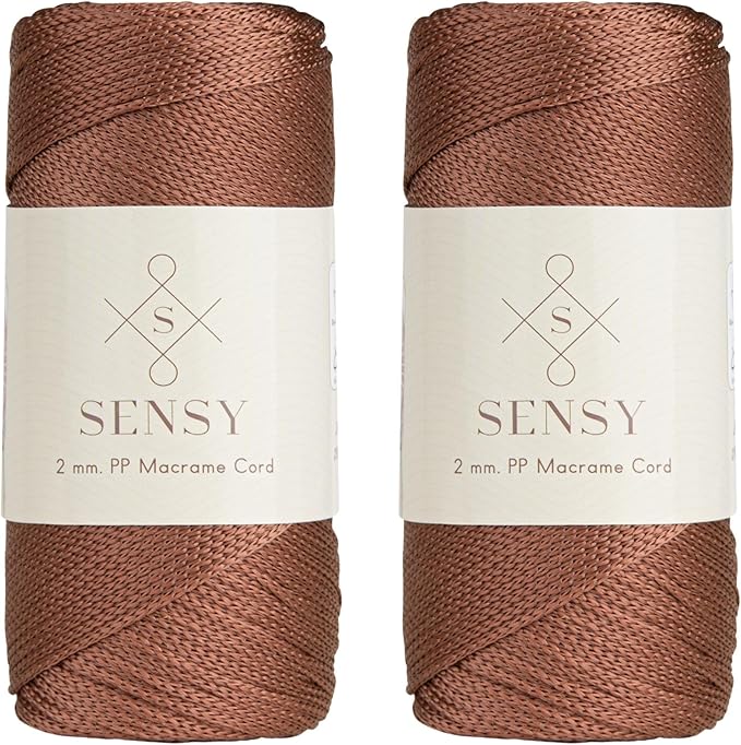 Sensy Premium 2 Pack of 2mm 251 Yards Polyester Rope 100% Polypropylene Cord by SSENSY