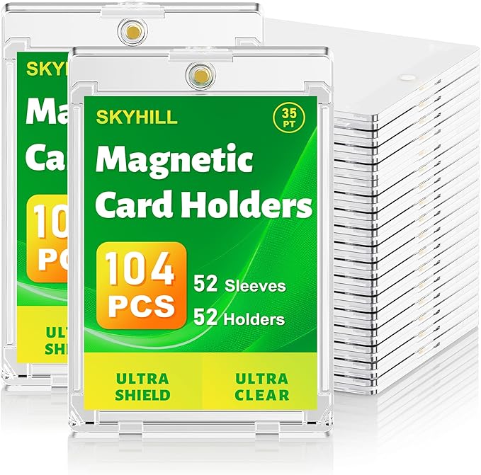 Skyhill 52ct Magnetic Card Holders, 35pt Slim One Touch Card Holder by SKYHILL