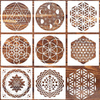 Sacred Geometry Stencil 8inch Reusable Stencils by zosylley