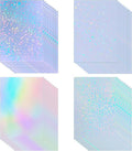 32 Sheets Holographic Sticker Paper Clear Vinyl Self Adhesive Waterproof by VINYLSTICKERPAPER