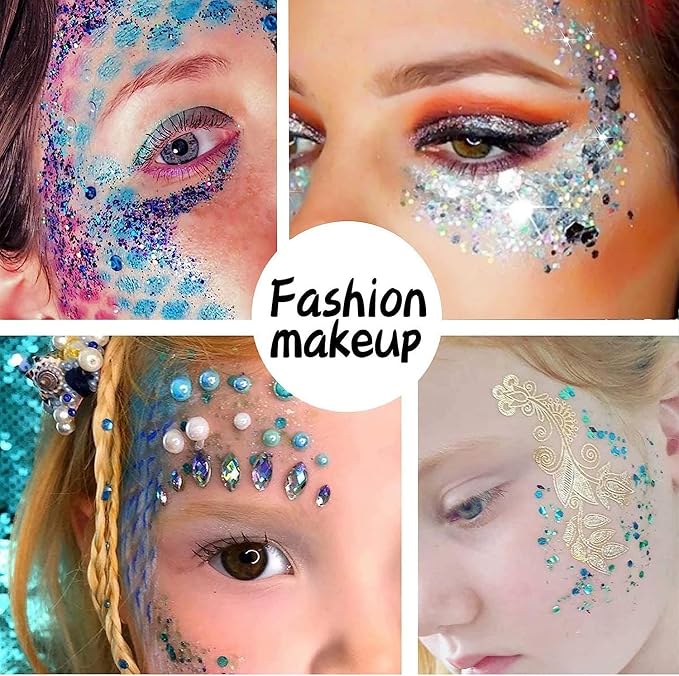 20 Assorted Colors Holographic Chunky and Fine Mixed Glitter, Shake Jar - Image 6