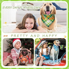 Sweetude 100 Pcs Plaid Dog Bandanas Bulk Paw Print Dog Scarf Bibs Puppy Pet - Image 6