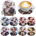 8 Pack Diamond Art Coasters, Highland Cow Diamond Painting Coasters Kits | Cow by Zythron