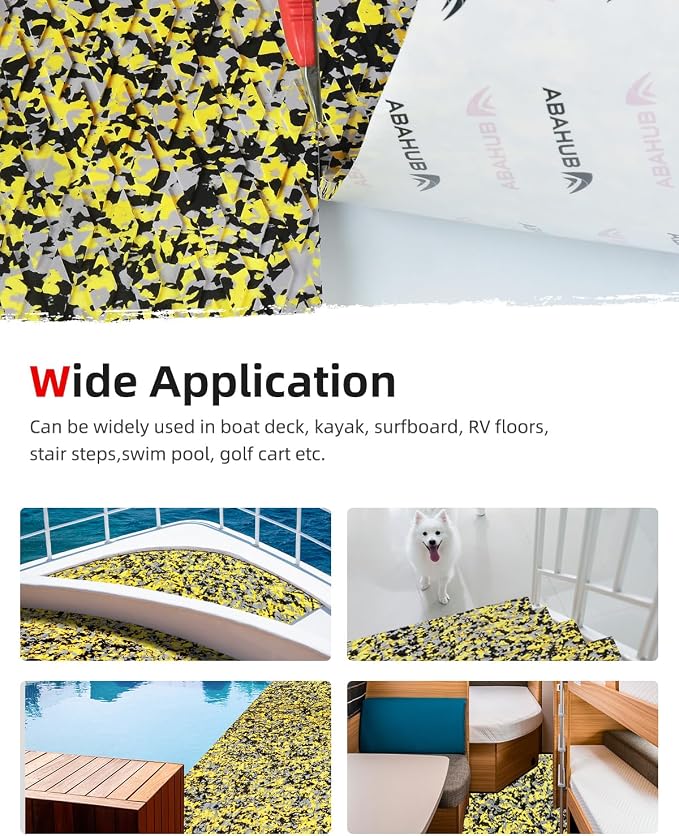 Abahub EVA Foam Boat Flooring Self-Adhesive Decking Surfboard Traction Pad | - Image 4