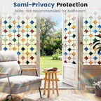 DKTIE Rainbow Stained Glass Window Film Decorative Privacy Window Film Patterns - Image 7