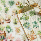 Yoksas 180Pcs Nature Green Potted Plants Stickers - Image 2
