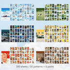 PRSTINCOL 6 Sets 300 Pcs Washi Stickers Book, Vintage Aesthetic Sticker Set - Image 4