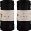 2 Pack of Sensy Premium 2mm 251 Yards Sparkle Polyester Rope 90% Polypropylene by SSENSY