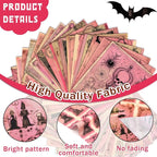 HunnmingRe 20 Pcs 10''x10'' Pink Halloween Quilting Fabric Square Vintage - Image 3