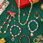 UPINS Christmas Bracelet Making Kit Red Green Clay Beads - Image 6