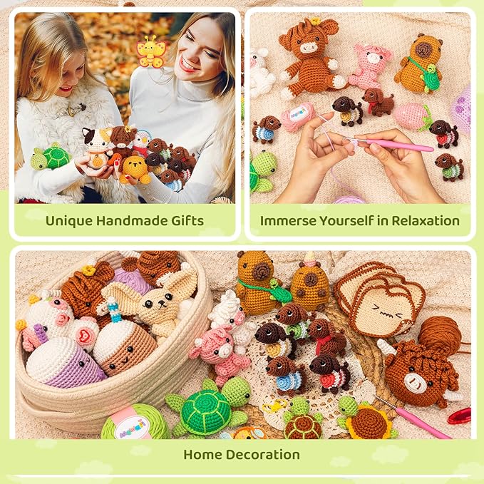 Mewaii Crochet Kit for Beginners, 5 Pack Dachshund Dog Craft Set | 40% Extra - Image 6
