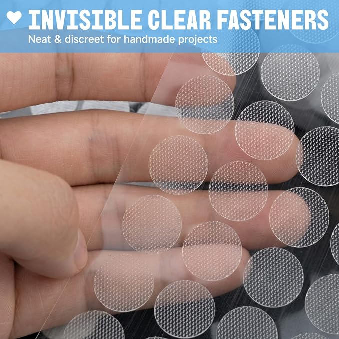 Self Adhesive Dots, Strong Adhesive 1400pcs 0.59" Diameter Sticky Back Nylon - Image 5