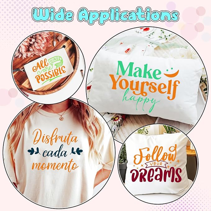 Tintnut Carrot Curl Color Heat Transfer Vinyl, easy cut & weed, stretch washable - Image 6