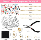 ZOYVUX 363Pcs Lip Gloss Charms Keychain Kit, DIY Bag Charm Kit - Image 3