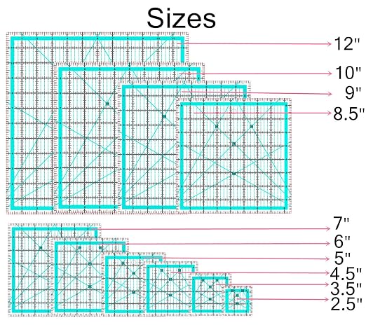 Quilting Rulers, 10 Quilting Square Ruler Templates - Image 5