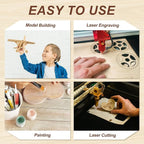 MECCANIXITY 4pcs Basswood Sheet 12" x 12" x 1/8" Unfinished Wood Plywood Boards - Image 5