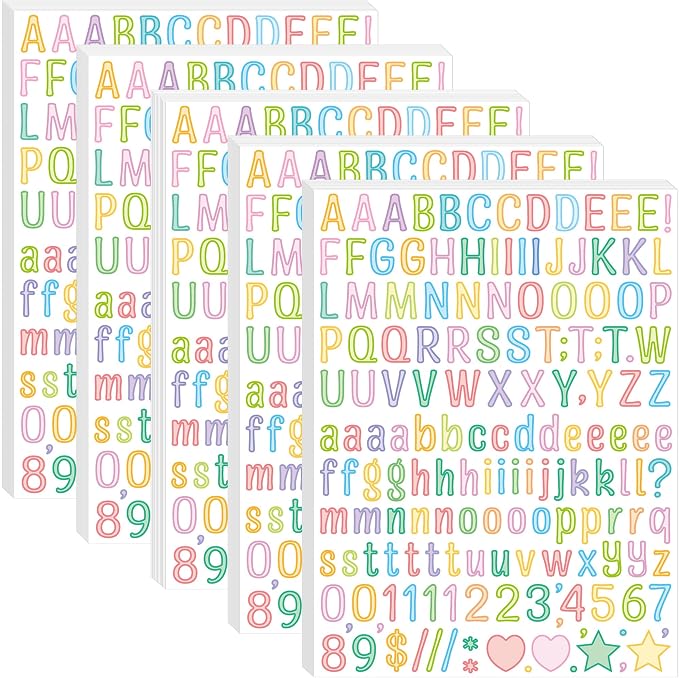 Letter Stickers 0.5 inch, Self-Adhesive Vinyl Waterproof ABC Letter Stickers by Unknown