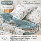 LEMIROE Botanical Cotton Comforter Twin Size - Image 3