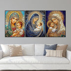 CHWGLFGG 5D Diamond Art Kits for Adults Beginners, 3 Pack Virgin Mary Diamond - Image 2