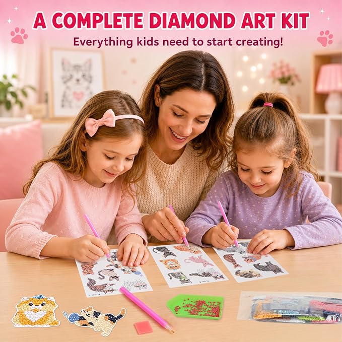 Labeol Diamond Art Kits for Kids Boys and Girls Ages 6-8-10-12 Easy to DIY - Image 4