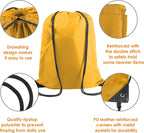 BeeGreen Yellow Drawstring Backpack Bags Bulk 2 Pack X-Large 22.4" L x 17.5" W - Image 4