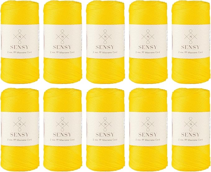 S SENSY 10 Skeins of Sensy Premium 2mm 251 Yards Polyester Rope 100 Percent by SSENSY