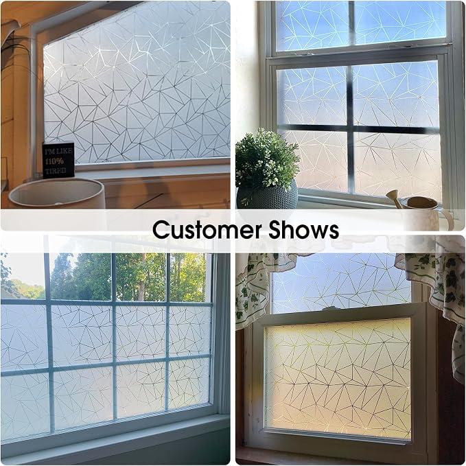 Coavas Frosted Glass Window Privacy Film, Static Cling Decorative Covering - Image 6