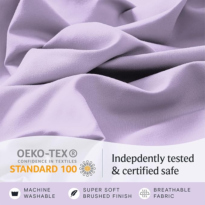 LuxClub 3 PC Sheet Sheets Deep Pockets 18" Eco Friendly Wrinkle - Image 5
