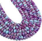 Songxi 5x8mm Natural Blue Purple Emperor Stone Rondelle Beads, Gemstone - Image 7