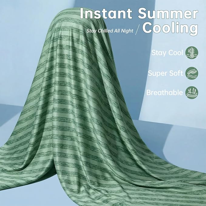 Guohaoi Cooling Blanket for Hot Sleepers, Absorbs Heat to Keep Body Cool for - Image 3