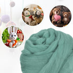 uxcell Needle Felting Wool, 8.5 Oz Nature Fibre Wool Yarn Roving - Image 4